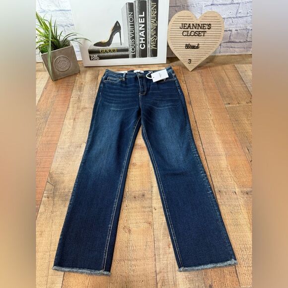 NWT Vervet Leona Super High Rise Straight Stretch Raw Hem size 31 - Picture 5 of 12